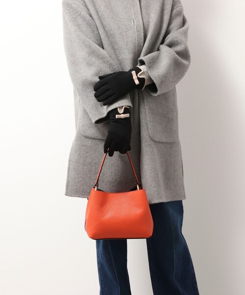 NOLLEY’S（ノーリーズ）の「リボンジャージグローブ（手袋・レディース・グレー/ブラック/ネイビー・FREE）」の11枚目の写真