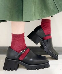 ESPERANZA | 高評価レビュー　スクエアトゥトラックソールシューズ(パンプス)
