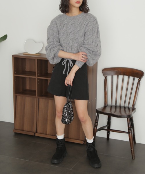 FREE'S MART（フリーズマート）の「ハイウエストショートパンツ（その他パンツ・レディース・キナリ/ダークベージュ/ブラック/グレー/ライトグレー/ダークネイビー・マルチサイズ）」の10枚目の写真