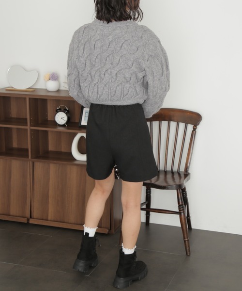 FREE'S MART（フリーズマート）の「ハイウエストショートパンツ（その他パンツ・レディース・キナリ/ダークベージュ/ブラック/グレー/ライトグレー/ダークネイビー・マルチサイズ）」の15枚目の写真