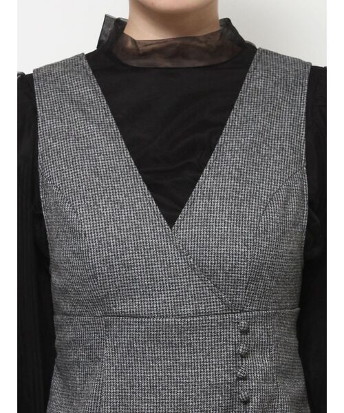 EATME（イートミー）の「サイドプリーツラップライクジャンスカ（ジャンパースカート・レディース・その他1/ブラック/グレー・SMALL/MEDIUM）」の16枚目の写真