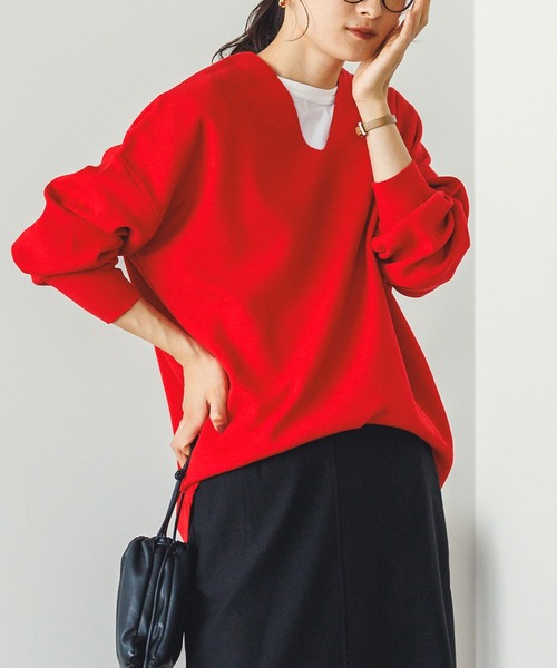 hunch（ハンチ）の「【静電気防止】やわもちヤーン ドロップショルダー