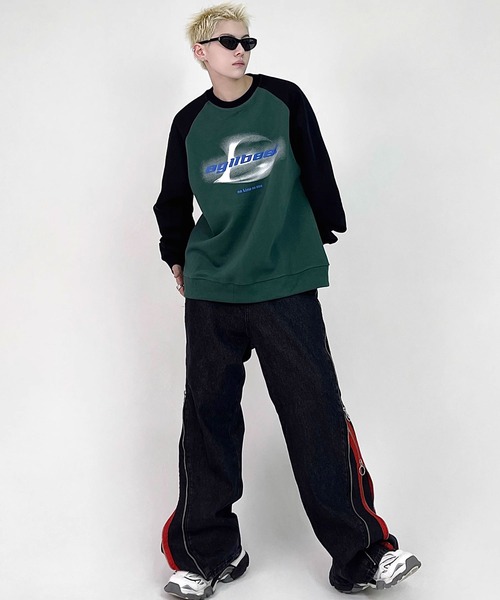 Theater code(シアターコード)の「graphic raglan sleeve sweat/グラフィック ラグランスリーブ スウェット(スウェット・メンズ・グリーン/ブラウン/ブラック・3/2)」の10枚目の写真