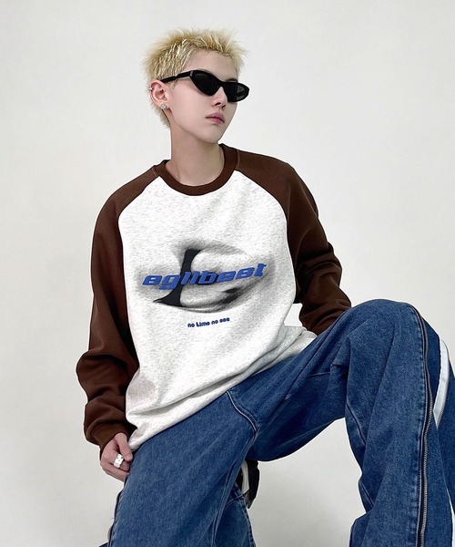 Theater code(シアターコード)の「graphic raglan sleeve sweat/グラフィック ラグランスリーブ スウェット(スウェット・メンズ・グリーン/ブラウン/ブラック・3/2)」の13枚目の写真