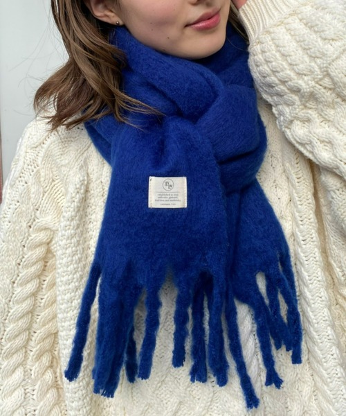 CIAOPANIC TYPY（チャオパニックティピー）の「洗える静電気防止フリンジマフラー《無地》（マフラー・メンズ・ブルー/ブラック/グレー・ONE SIZE）」の3枚目の写真