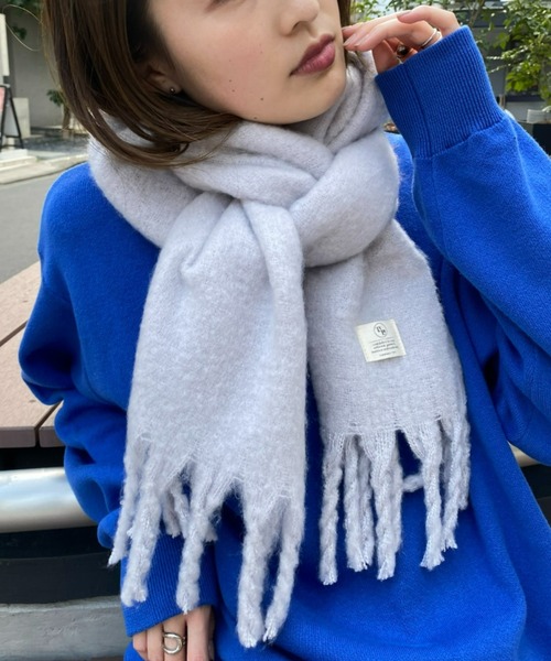 CIAOPANIC TYPY（チャオパニックティピー）の「洗える静電気防止フリンジマフラー《無地》（マフラー・メンズ・ブルー/ブラック/グレー・ONE SIZE）」の6枚目の写真