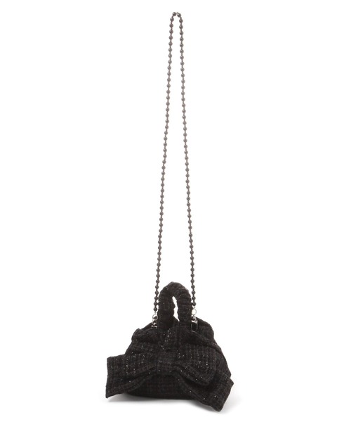 Heather（ヘザー）の「【キャセリーニ】リボンミニBAG　977329（ショルダーバッグ・レディース・グレー/アイボリー/ブラック・ONE SIZE）」の6枚目の写真