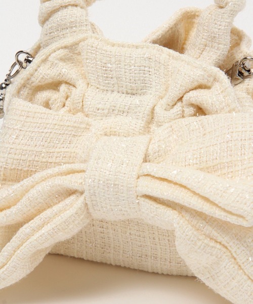 Heather（ヘザー）の「【キャセリーニ】リボンミニBAG　977329（ショルダーバッグ・レディース・グレー/アイボリー/ブラック・ONE SIZE）」の16枚目の写真