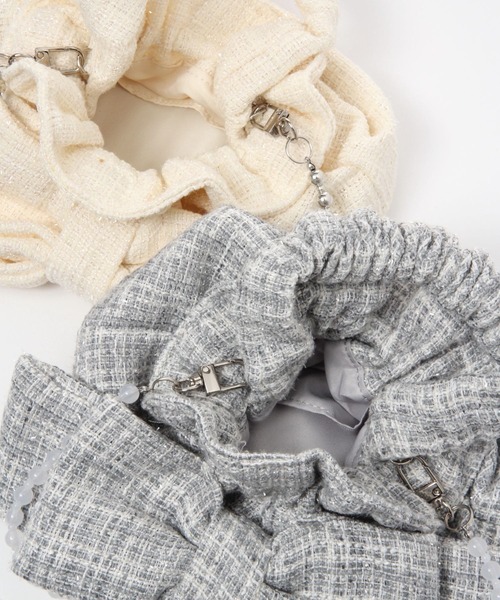 Heather（ヘザー）の「【キャセリーニ】リボンミニBAG　977329（ショルダーバッグ・レディース・グレー/アイボリー/ブラック・ONE SIZE）」の18枚目の写真