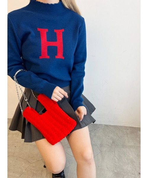 WC（ダブル シー）の「アルファベットロゴコンパクトニット（ニット/セーター・レディース・アイボリー/ブルー/グリーン・FREE）」の20枚目の写真