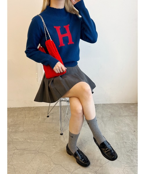 WC（ダブル シー）の「アルファベットロゴコンパクトニット（ニット/セーター・レディース・アイボリー/ブルー/グリーン・FREE）」の21枚目の写真