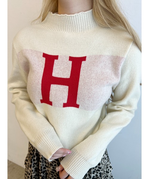 WC（ダブル シー）の「アルファベットロゴコンパクトニット（ニット/セーター・レディース・アイボリー/ブルー/グリーン・FREE）」の13枚目の写真