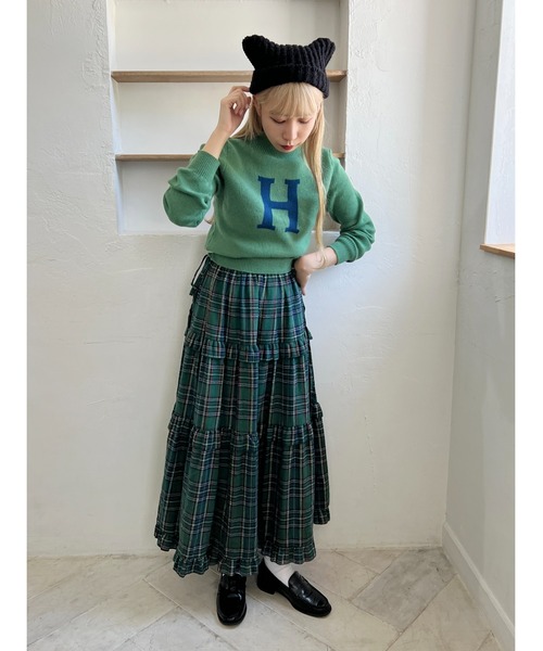 WC（ダブル シー）の「アルファベットロゴコンパクトニット（ニット/セーター・レディース・アイボリー/ブルー/グリーン・FREE）」の16枚目の写真