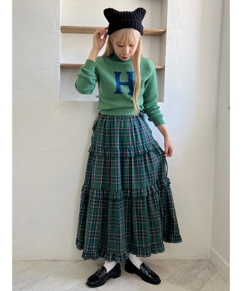 WC（ダブル シー）の「アルファベットロゴコンパクトニット（ニット/セーター・レディース・アイボリー/ブルー/グリーン・FREE）」の18枚目の写真