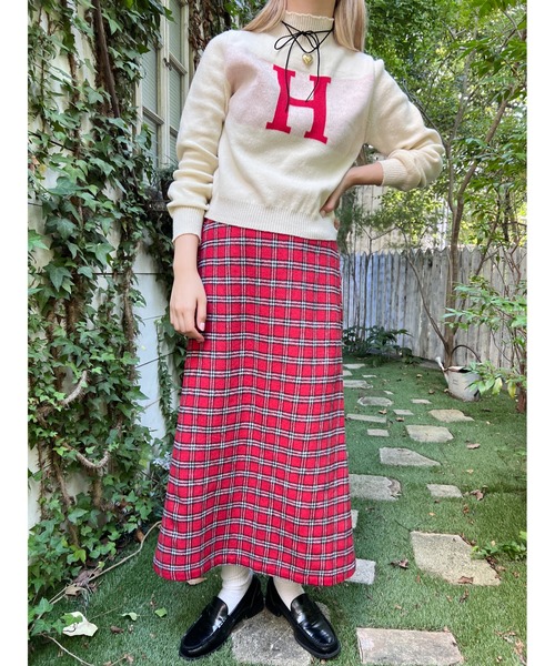 WC（ダブル シー）の「アルファベットロゴコンパクトニット（ニット/セーター・レディース・アイボリー/ブルー/グリーン・FREE）」の5枚目の写真