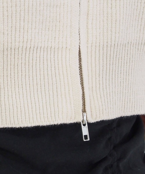tiptop(ティップトップ)の「【2025AW新色登場】ライン衿ジップブルゾン(ニット/セーター・レディース・ネイビー/ブルー/アイボリー/ボルドー/チャコールグレー/オフホワイト・FREE)」の13枚目の写真