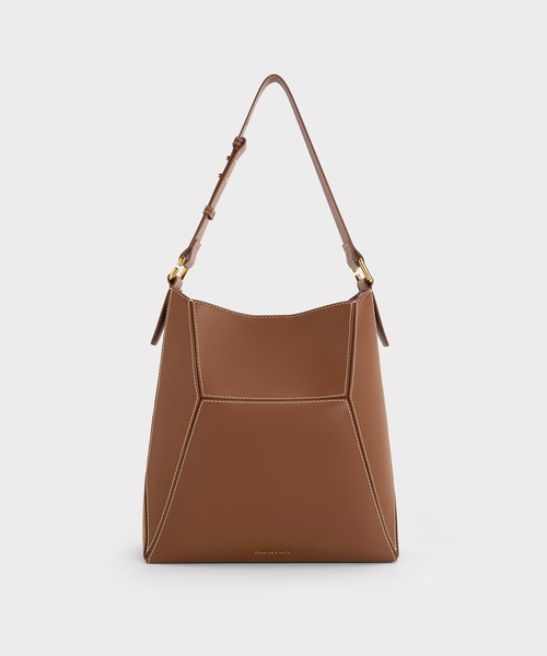 CHARLES & KEITH(チャールズ & キース)の「Nasrin ナスリン ジオメトリックトートバッグ(トートバッグ・レディース・ダークブラウン/マルチ/スミクロ/チョコ・L)」の7枚目の写真
