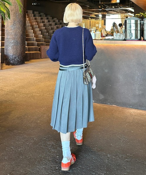 Alley by w closet（アリーバイダブルクローゼット）の「【Alley】ネコ刺しゅうニットプルオーバー（ニット/セーター・レディース・オフホワイト/ネイビー・FREE）」の7枚目の写真