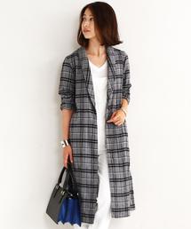 BEAUTY&YOUTH UNITED ARROWS | BY∵ ソフトネルチェックガウン/コーディガン о：(その他アウター)