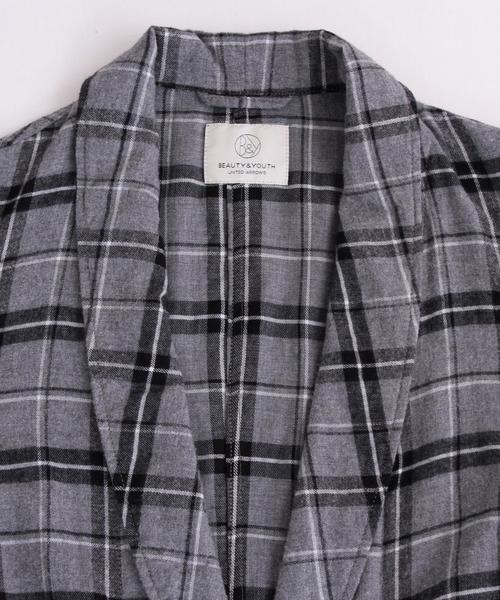 BEAUTY&YOUTH UNITED ARROWS（ビューティーアンドユースユナイテッドアローズ）の「BY∵ ソフトネルチェックガウン/コーディガン ◆（その他アウター・レディース・グレー/ネイビー・FREE）」の9枚目の写真