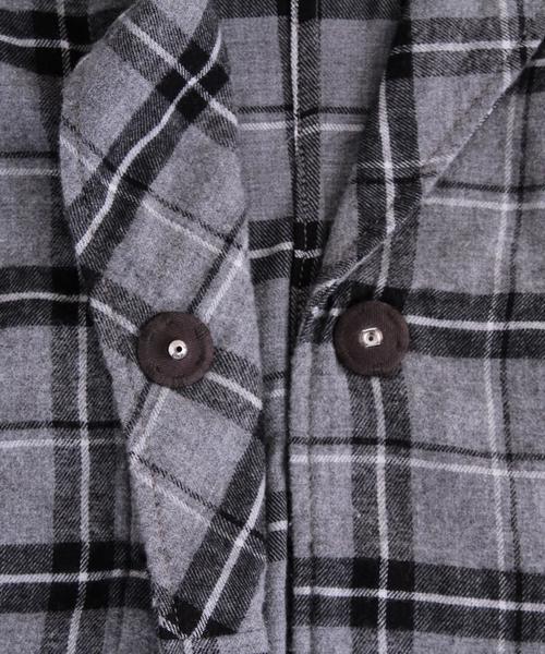 BEAUTY&YOUTH UNITED ARROWS（ビューティーアンドユースユナイテッドアローズ）の「BY∵ ソフトネルチェックガウン/コーディガン ◆（その他アウター・レディース・グレー/ネイビー・FREE）」の11枚目の写真