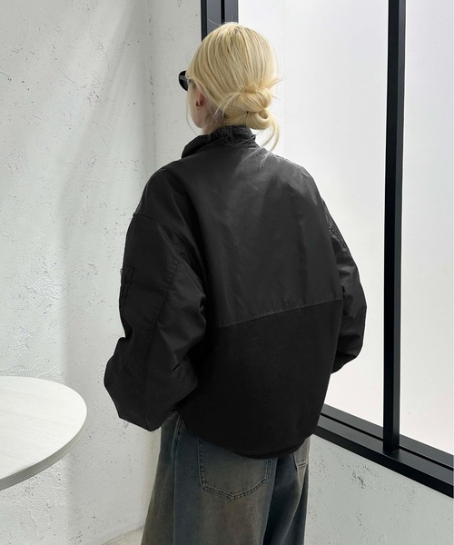 sedacle(セダクル)の「ビッグポケット切り替えMA-1(MA-1・メンズ・ネイビー/グレー/ブラック・SMALL/MEDIUM/LARGE)」の7枚目の写真