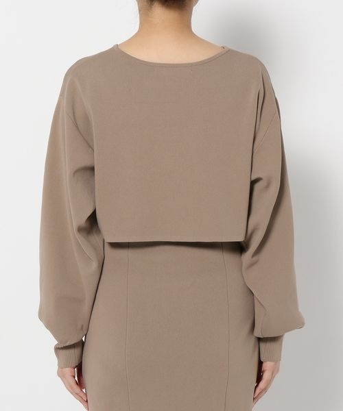 mysty woman（ミスティウーマン）の「ダブルZIPニットカーデ×ノースリワンピース　996655（ワンピース・レディース・オフホワイト/チャコールグレー/モカ・FREE）」の18枚目の写真