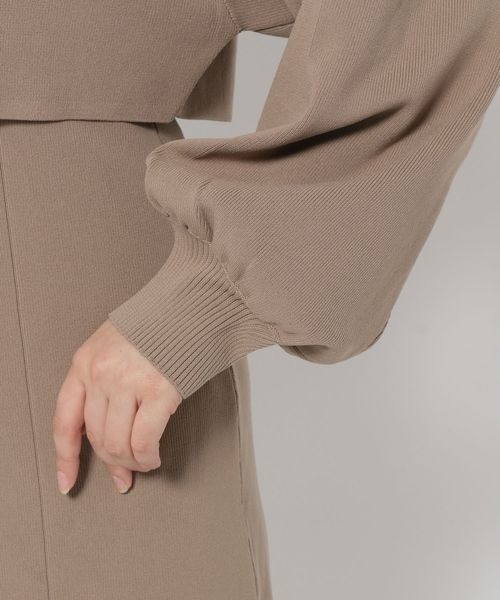 mysty woman（ミスティウーマン）の「ダブルZIPニットカーデ×ノースリワンピース　996655（ワンピース・レディース・オフホワイト/チャコールグレー/モカ・FREE）」の21枚目の写真