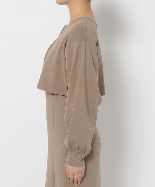 mysty woman（ミスティウーマン）の「ダブルZIPニットカーデ×ノースリワンピース　996655（ワンピース・レディース・オフホワイト/チャコールグレー/モカ・FREE）」の17枚目の写真