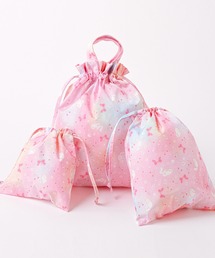 Catherine Cottage（キャサリンコテージ）の「ネコ柄撥水巾着３点セット（ポーチ）」