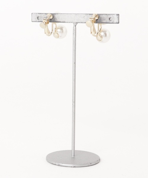 ダブルパールイヤリング【結婚式/フォーマル/デイリー】（イヤリング