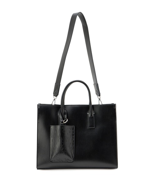 ADAM ET ROPE'（アダムエロペ）の「軽量スクエアトートバッグ（トートバッグ・レディース・ブラック/ベージュ・FREE）」の7枚目の写真