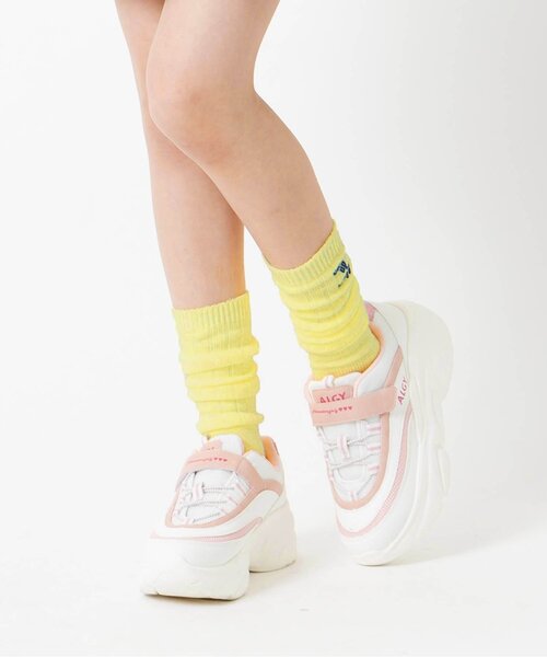 algy（アルジー）の「カラフルルーズソックス（ソックス/靴下・キッズ・グリーン/ピンク/オフホワイト/イエロー/ラベンダー/ブラック・24/21）」の5枚目の写真