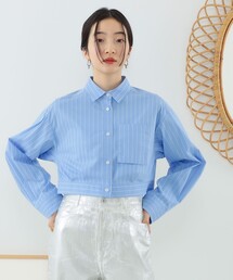 Ray BEAMS | Ray BEAMS / アウト ポケット クロップド シャツ(シャツ/ブラウス)