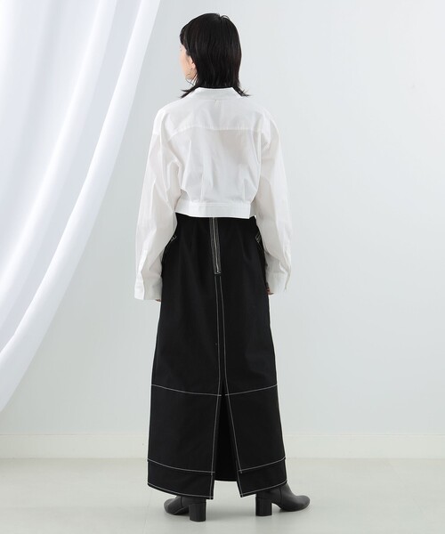 Ray BEAMS（レイビームス）の「Ray BEAMS / アウト ポケット クロップド シャツ（シャツ/ブラウス・レディース・サックスブルー/ホワイト・ONE SIZE）」の5枚目の写真