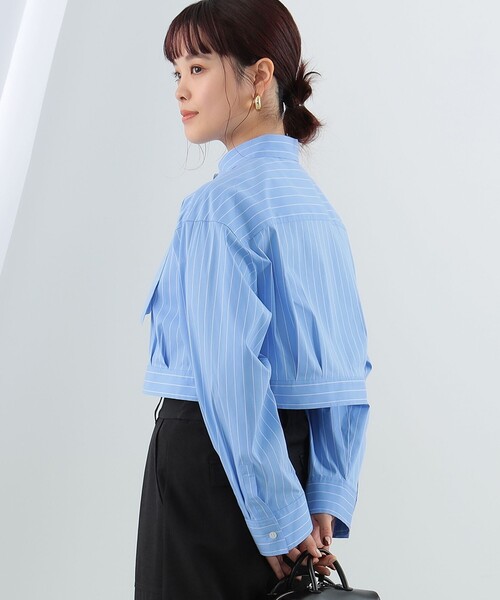 Ray BEAMS（レイビームス）の「Ray BEAMS / アウト ポケット クロップド シャツ（シャツ/ブラウス・レディース・サックスブルー/ホワイト・ONE SIZE）」の20枚目の写真