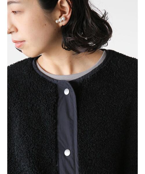 Lugnoncure（ルノンキュール）の「ノーカラーボアキルト切替コート（その他アウター・レディース・カーキ/ブラック/オフホワイト・F）」の17枚目の写真