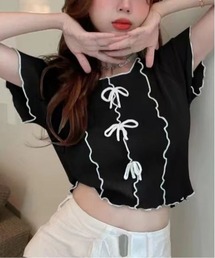 SpRay | リボンメロウショートスリーブブラウス(シャツ/ブラウス)