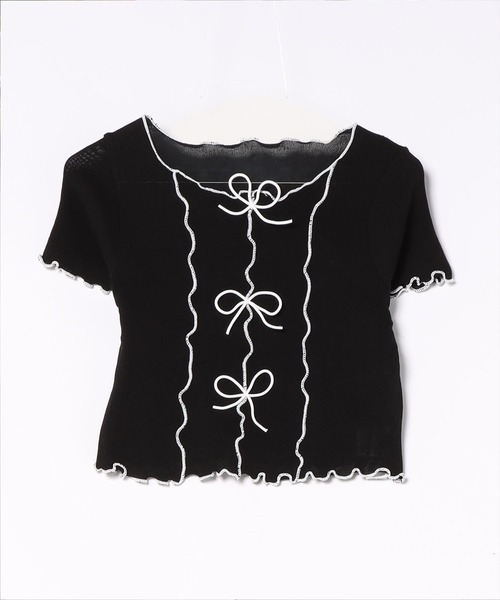 SpRay（スプレイ）の「リボンメロウショートスリーブブラウス（シャツ/ブラウス・レディース・オフホワイト/ブラック・FREE）」の20枚目の写真