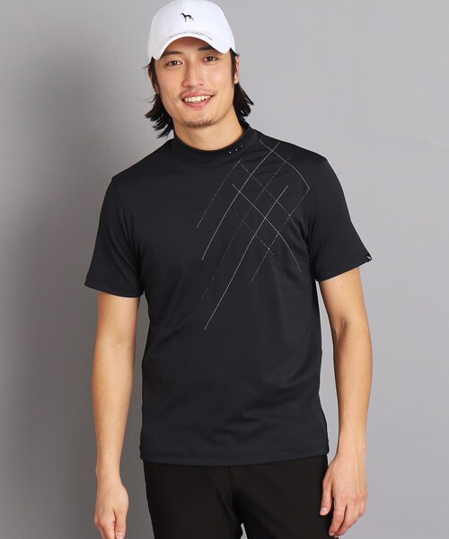 【セール】ラインデザイン 半袖モックネックプルオーバー（Tシャツ/カットソー）｜adabat（アダバット） 9,350円