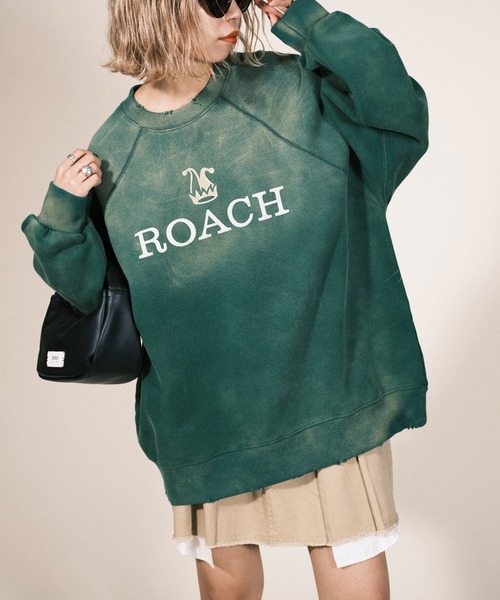 RePRODUCTION LABEL（リプロダクションレーベル）の「【ユニセックス】【RePRODUCTION LABEL / リプロダクションレーベル】ラグランフロントロゴスウェット（スウェット・レディース・グリーン/ブラック・FREE）」の16枚目の写真