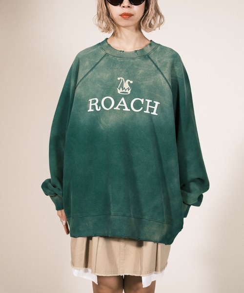 RePRODUCTION LABEL（リプロダクションレーベル）の「【ユニセックス】【RePRODUCTION LABEL / リプロダクションレーベル】ラグランフロントロゴスウェット（スウェット・レディース・グリーン/ブラック・FREE）」の5枚目の写真