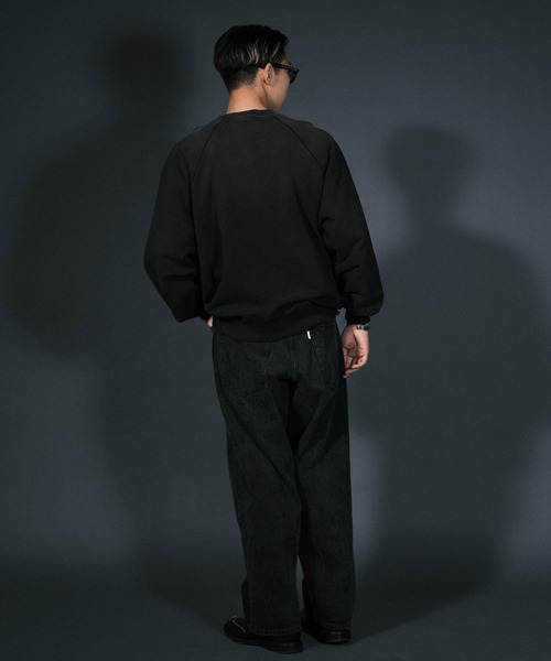 RePRODUCTION LABEL（リプロダクションレーベル）の「【ユニセックス】【RePRODUCTION LABEL / リプロダクションレーベル】ラグランフロントロゴスウェット（スウェット・レディース・グリーン/ブラック・FREE）」の22枚目の写真