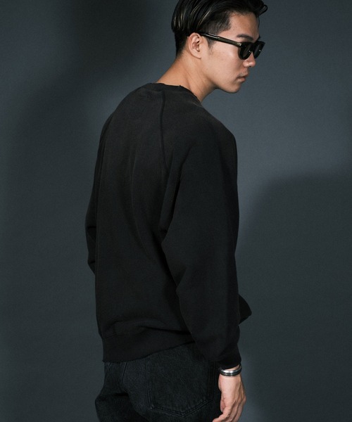 RePRODUCTION LABEL（リプロダクションレーベル）の「【ユニセックス】【RePRODUCTION LABEL / リプロダクションレーベル】ラグランフロントロゴスウェット（スウェット・レディース・グリーン/ブラック・FREE）」の18枚目の写真