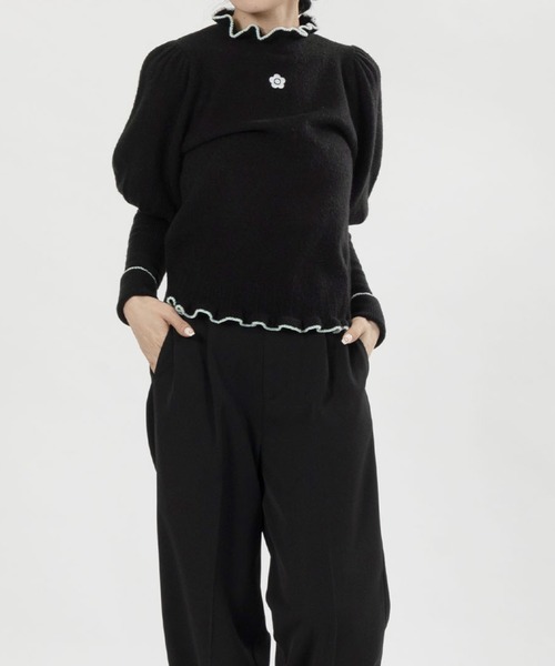 【セール】パフスリーブオーロラ糸 プルオーバー（ニット/セーター）｜MARY QUANT（マリークヮント）