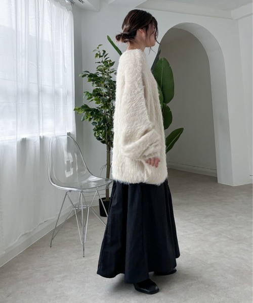 EPIMI E'PIMMY（エピミエピミー）の「ナイロンドロストティアードスカート（スカート・レディース・アイボリー/ブラック/カーキ・MEDIUM）」の12枚目の写真