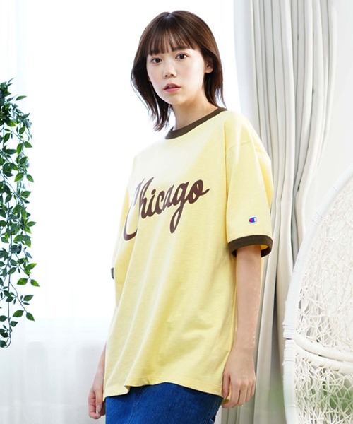 Champion(チャンピオン)の「CHAMPION/チャンピオン 半袖Tシャツ SHORT SLEEVE RINGER T-SHIRT C3-Z335(Tシャツ/カットソー・レディース・ホワイト/イエロー/ライトブルー・M/L)」の20枚目の写真