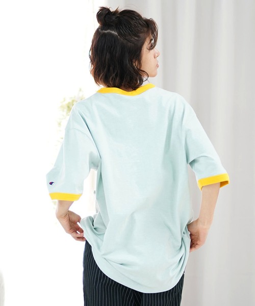 Champion(チャンピオン)の「CHAMPION/チャンピオン 半袖Tシャツ SHORT SLEEVE RINGER T-SHIRT C3-Z335(Tシャツ/カットソー・レディース・ホワイト/イエロー/ライトブルー・M/L)」の13枚目の写真
