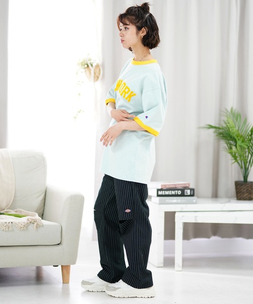 Champion(チャンピオン)の「CHAMPION/チャンピオン 半袖Tシャツ SHORT SLEEVE RINGER T-SHIRT C3-Z335(Tシャツ/カットソー・レディース・ホワイト/イエロー/ライトブルー・M/L)」の15枚目の写真