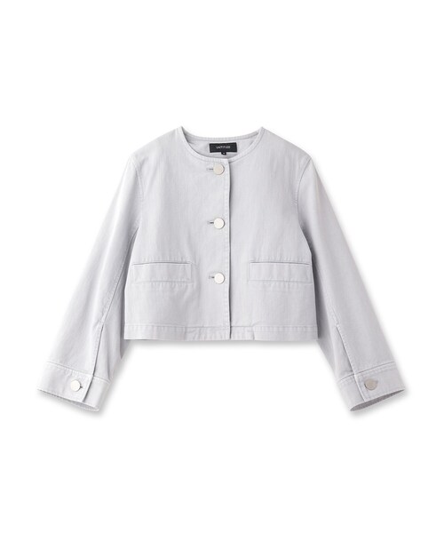 UNTITLED（アンタイトル）の「◆【セットアップ可能】ヴィンテージ ノーカラーデニムジャケット（デニムジャケット・レディース・ライトグレー・00/01/02/03/04/44/48）」の13枚目の写真